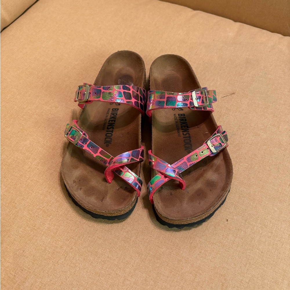 Birkenstock Holographic Sandals with Adjustable Straps